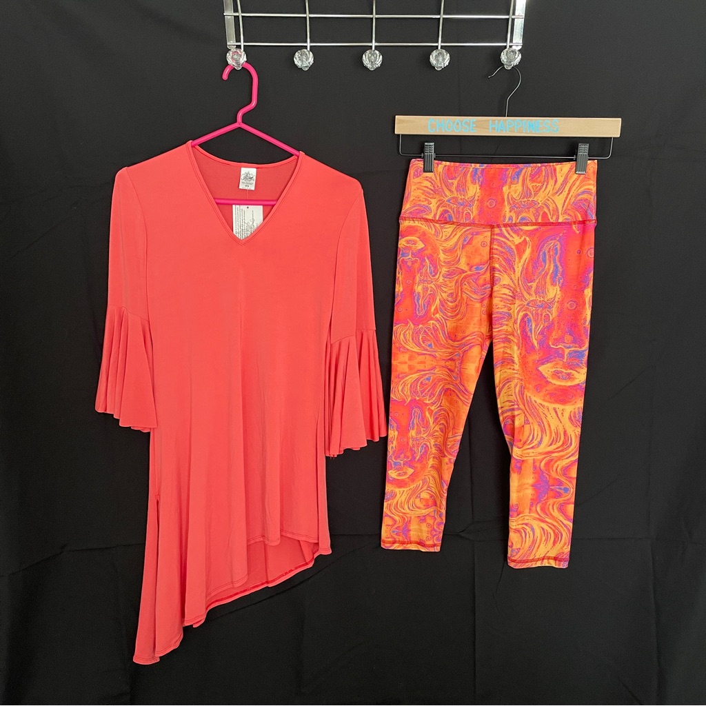 Top And Capri Leggings Size Xs By Sjc Sport Couture In Jupiter Fl Made In Usa